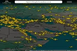 آسمان منطقه و وضعیت پروازها + عکس