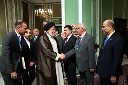 تصاویر استقبال گرم ابراهیم رئیسی از نخست وزیر عراق 