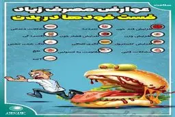عوارض مصرف زیاد فست‌فودها در بدن