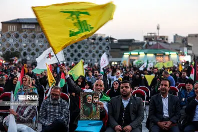 پخش سخنرانی دبیر کل حزب الله در تهران