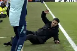 آرتتا در بریج تا مرز سکته رفت! (عکس)