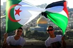 تجمع شبانه مردم الجزایر در حمایت از ملت فلسطین