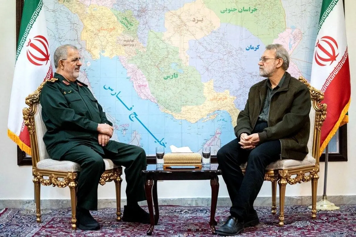 جلسه هماهنگی عملیاتی علی لاریجانی و فرمانده کل سپاه