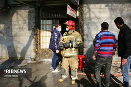 تصاویر | آتش‌سوزی در میدان راه آهن تهران