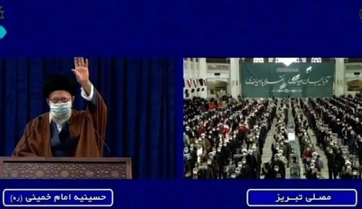 آغاز مراسم دیدار تصویری رهبر انقلاب با مردم تبریز