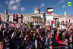  اعتراض لندنی‌ها به نسل‌کشی اسرائیل در غزه