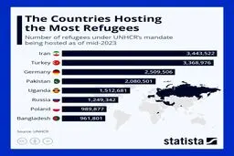 ایران؛ رتبه اول جهان به لحاظ پذیرش پناهجو