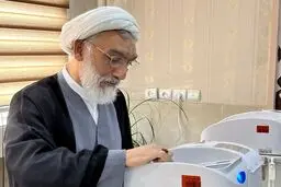 لحظه ورود پورمحمدی به حسینیه ارشاد