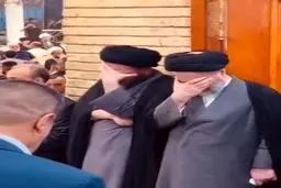 گریه‌های فرزندان آیت‌الله سیستانی در غم شهادت سید مقاومت