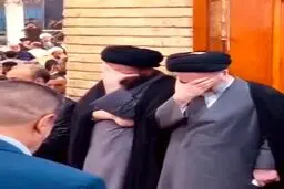 گریه‌های فرزندان آیت‌الله سیستانی در غم شهادت سید مقاومت