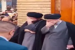 گریه‌های فرزندان آیت‌الله سیستانی در غم شهادت سید مقاومت