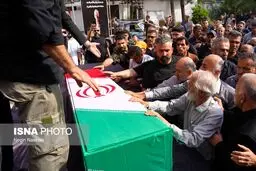 تصاویر مراسم تشییع پیکر پهلوان «امامعلی حبیبی»