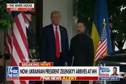 زلنسکی این بار با کت وارد کاخ سفید شد + فیلم