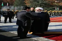 استقبال رسمی روحانی از محمد اف در سعدآباد/تصاویر