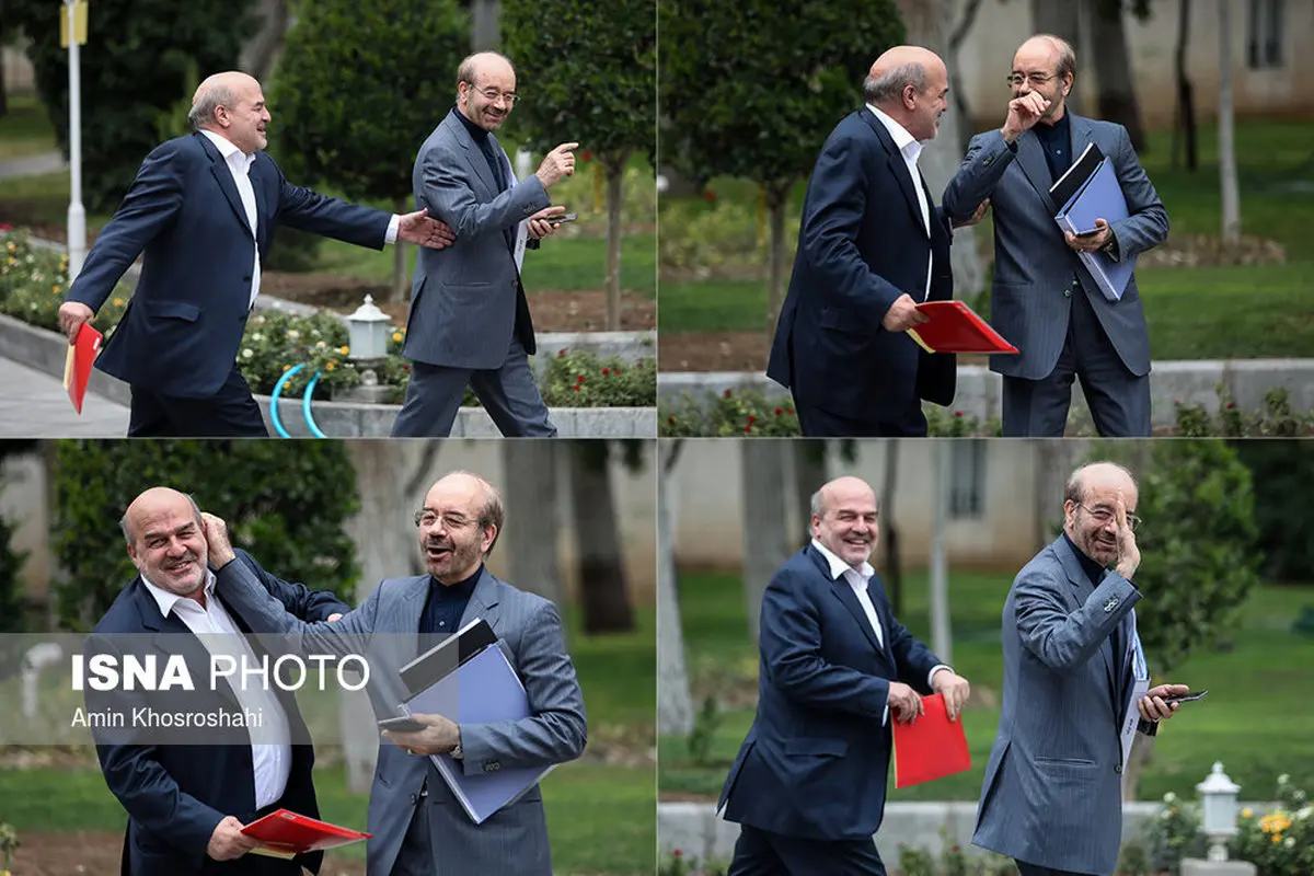 شوخی دولتی ها در حیاط پاستور/عکس