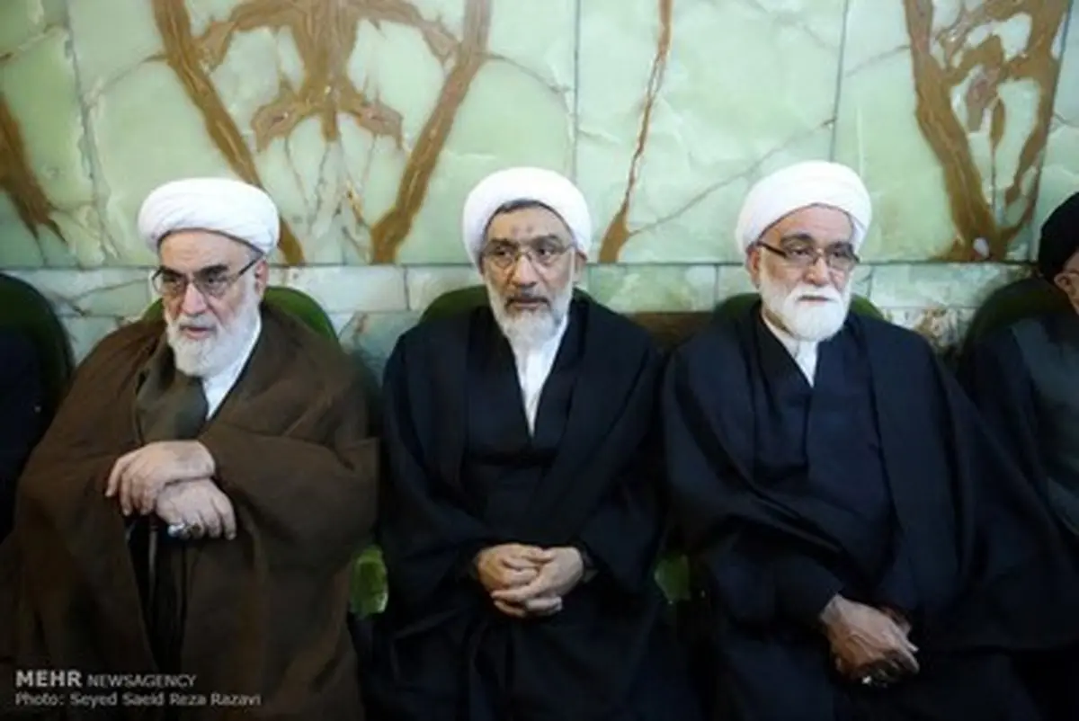 چهره هایی که در مراسم ختم آیت الله قرهی شرکت کردند/تصاویر