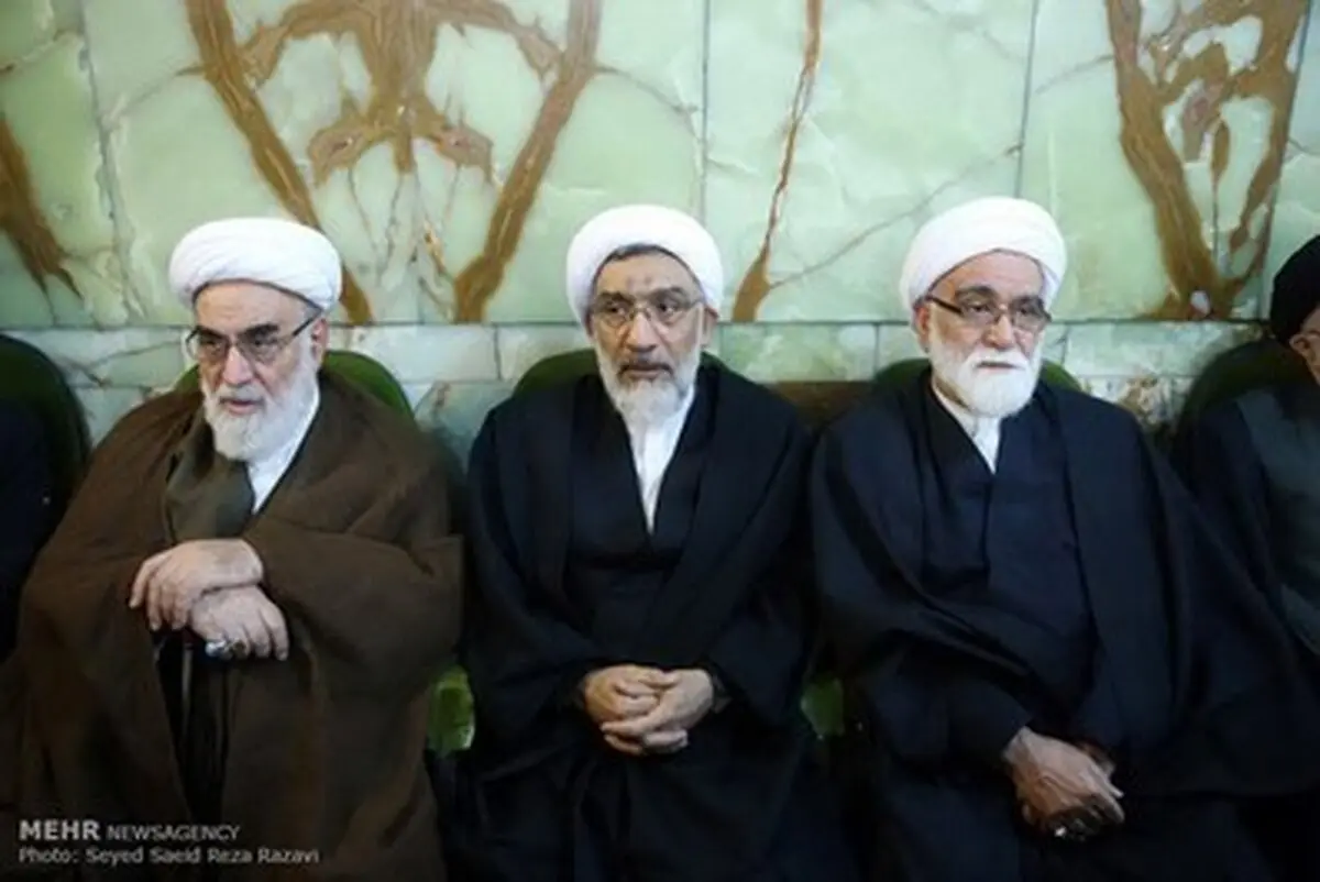 چهره هایی که در مراسم ختم آیت الله قرهی شرکت کردند/تصاویر