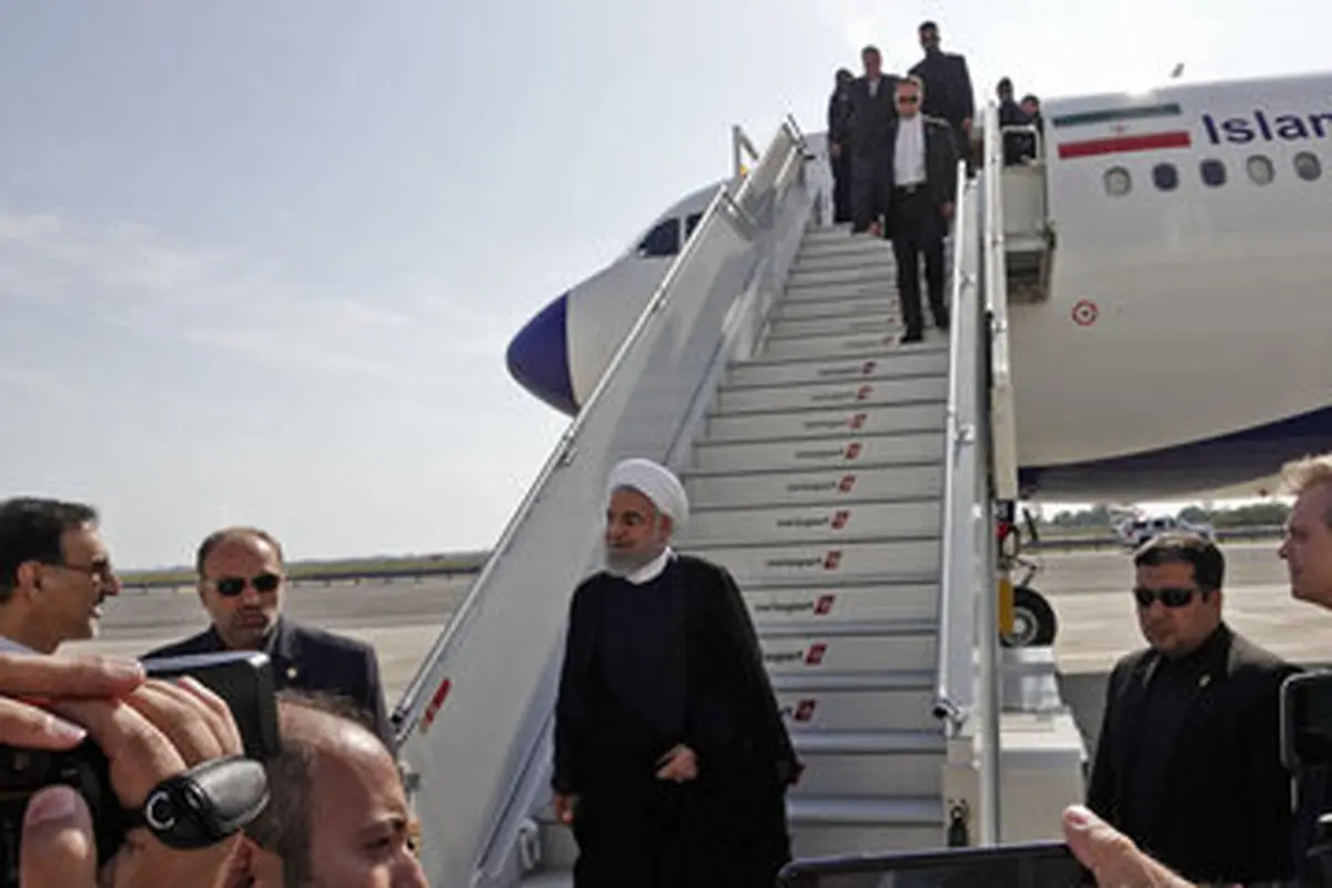 ورود رئیس‌جمهور به فرودگاه جان‌اف‌کندی نیویورک