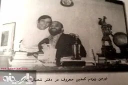 عکس/ حضور کمدین معروف در دفتر شعبان جعفری(بی مخ)