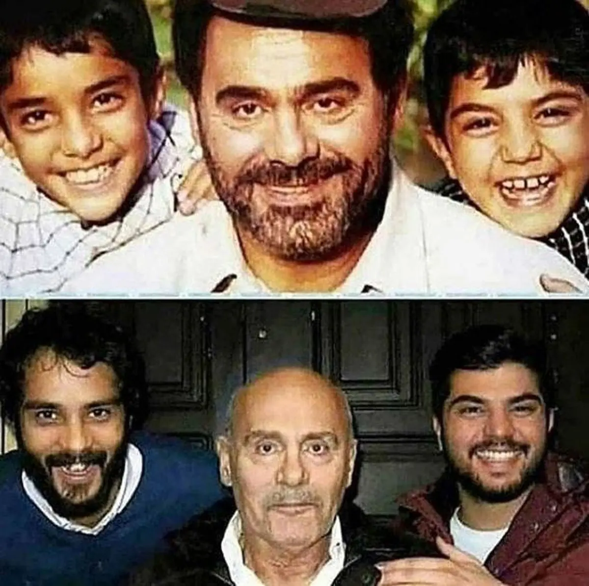 عکس یادگاری برادران سهیلی با آقای بازیگر در گذر زمان