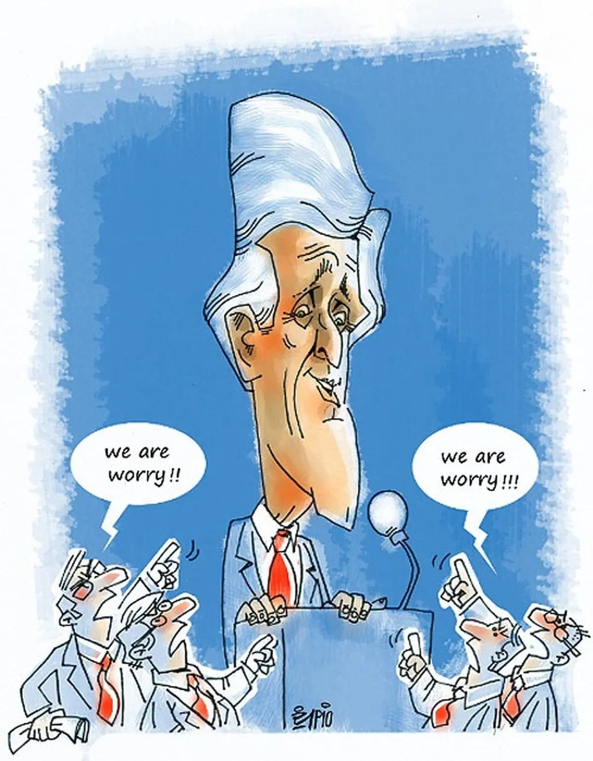 کاریکاتور/ جان کری و دلواپسان!