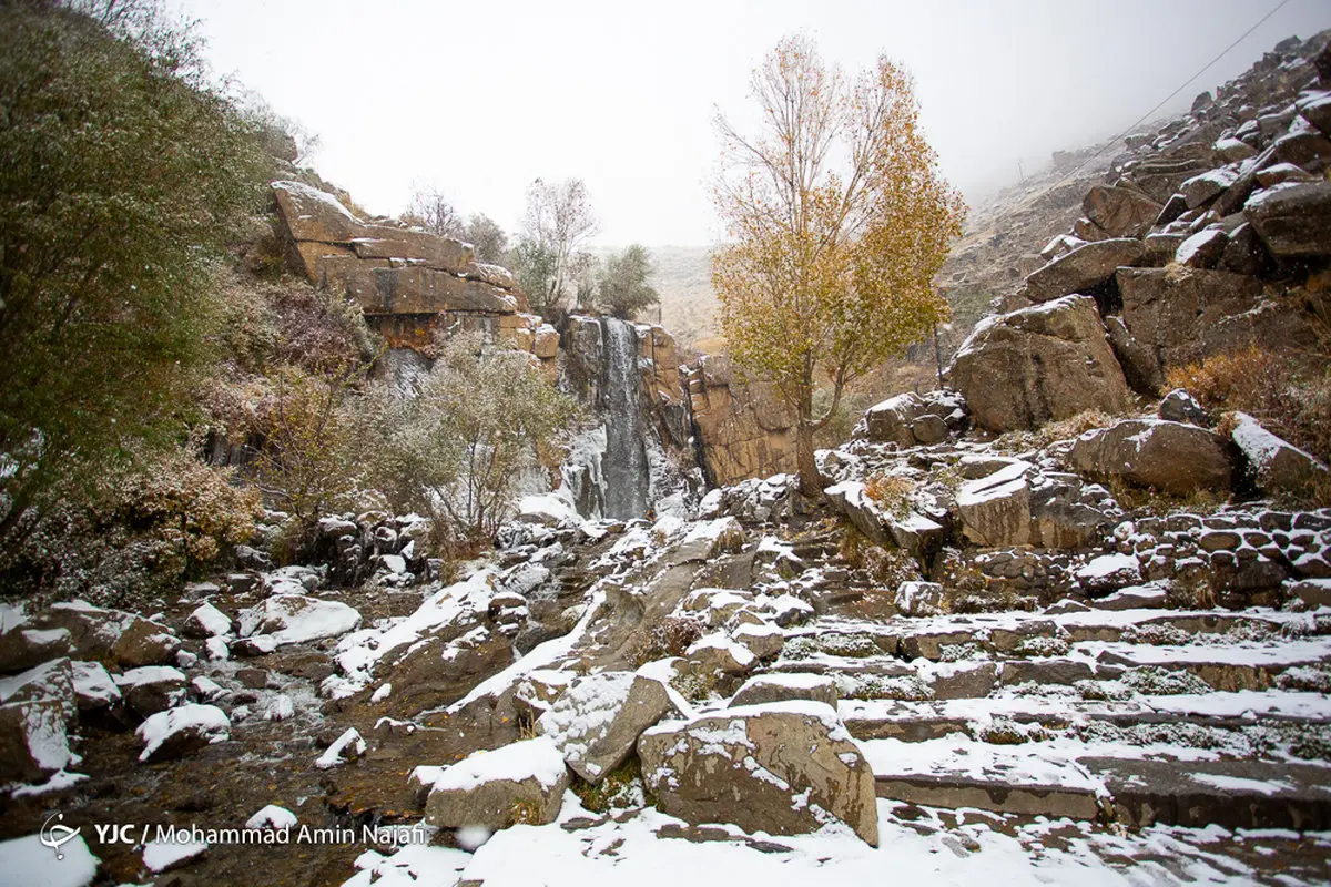 عکس / پاییز برفی کوهستان در همدان