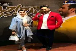تیپ متفاوت خانم بازیگر در کنسرت امید حاجیلی+عکس