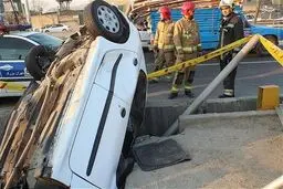 عکس/ سقوط 206 به کانال آب