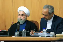 جلسه صبح امروز هیات دولت با حضور تیم هسته‌ای/تصاویر