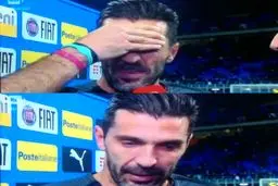 اشک‌های بوفون پس از حذف ایتالیا از جام‌جهانی/عکس