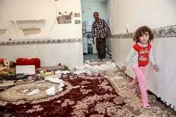 آخرین تصاویر از خسارات زلزله ۵.۹ ریشتری شب گذشته تازه‌آباد کرمانشاه