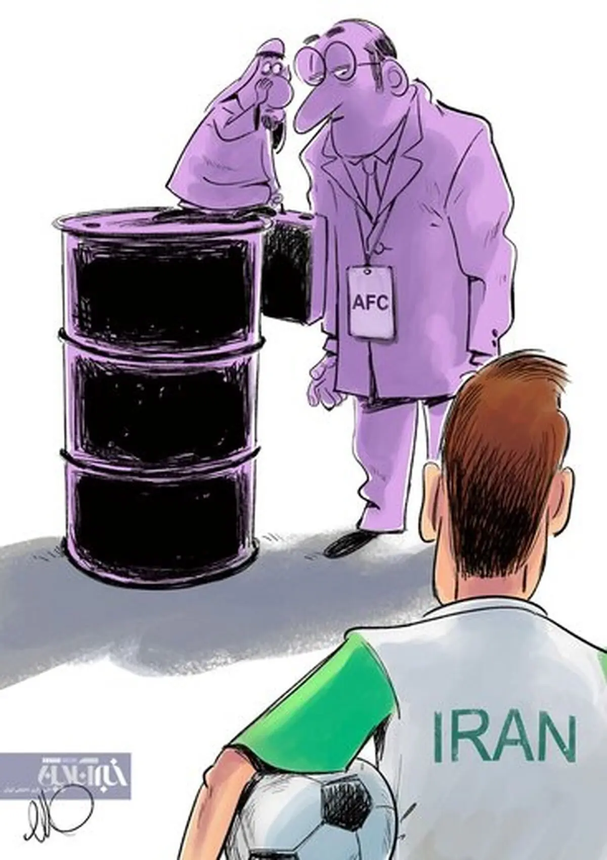 کاریکاتور / پشت پرده لابی کشورهای عربی در AFC
