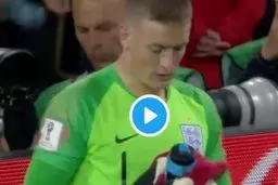 اقدام جالب دروازه‌بان انگلیس برای مهار پنالتی‌های کلمبیا + عکس