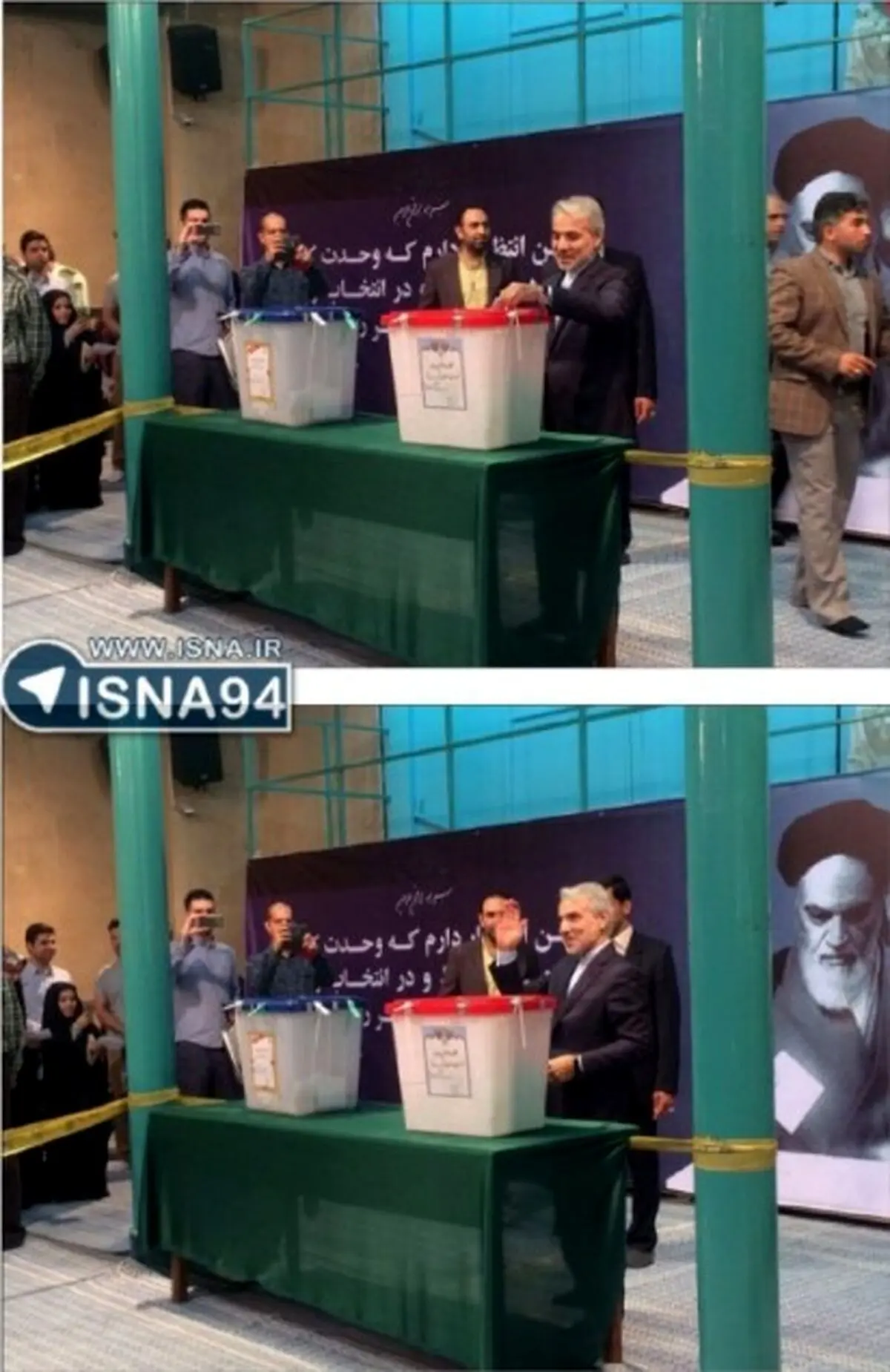 حضور محمدباقر نوبخت در انتخابات