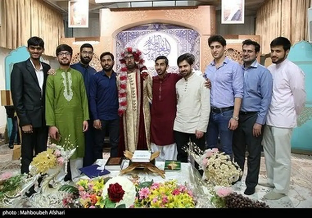 ازدواج زوج تازه مسلمان هندی و آمریکایی در قم/تصاویر