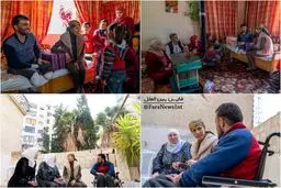 عكس: عيادت همسر بشار اسد از مجروحان سوري