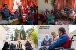 عكس: عيادت همسر بشار اسد از مجروحان سوري