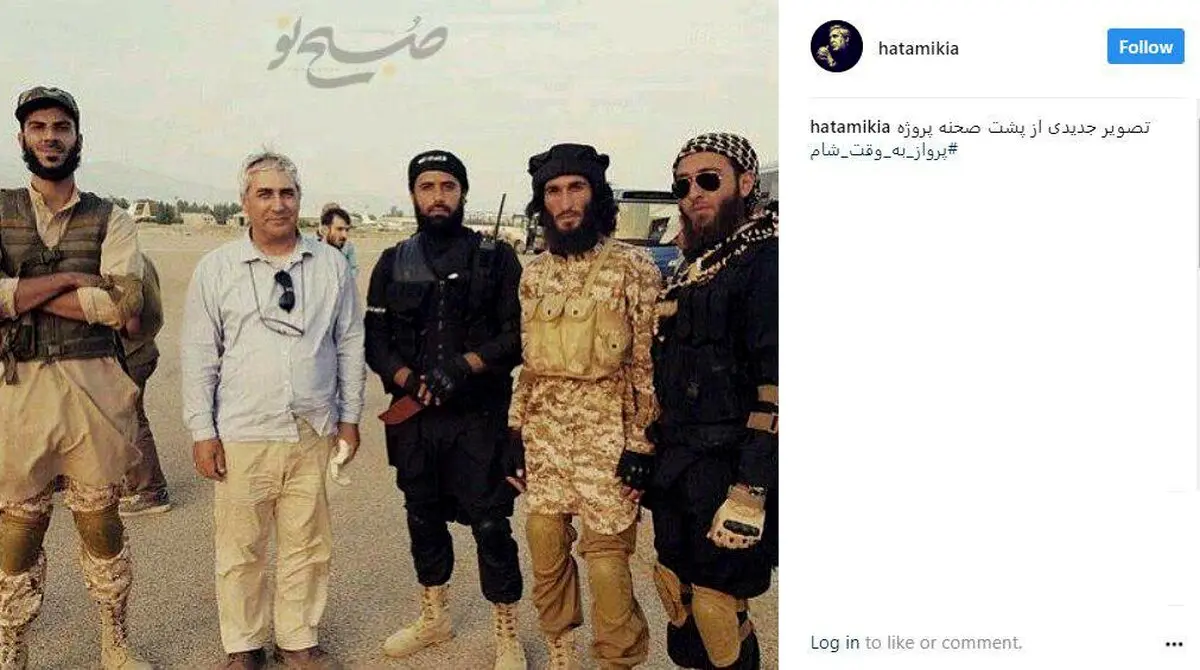 تازه‌ترین تصویر از پشت صحنه فیلم "پرواز به وقت شام" حاتمی‌کیا