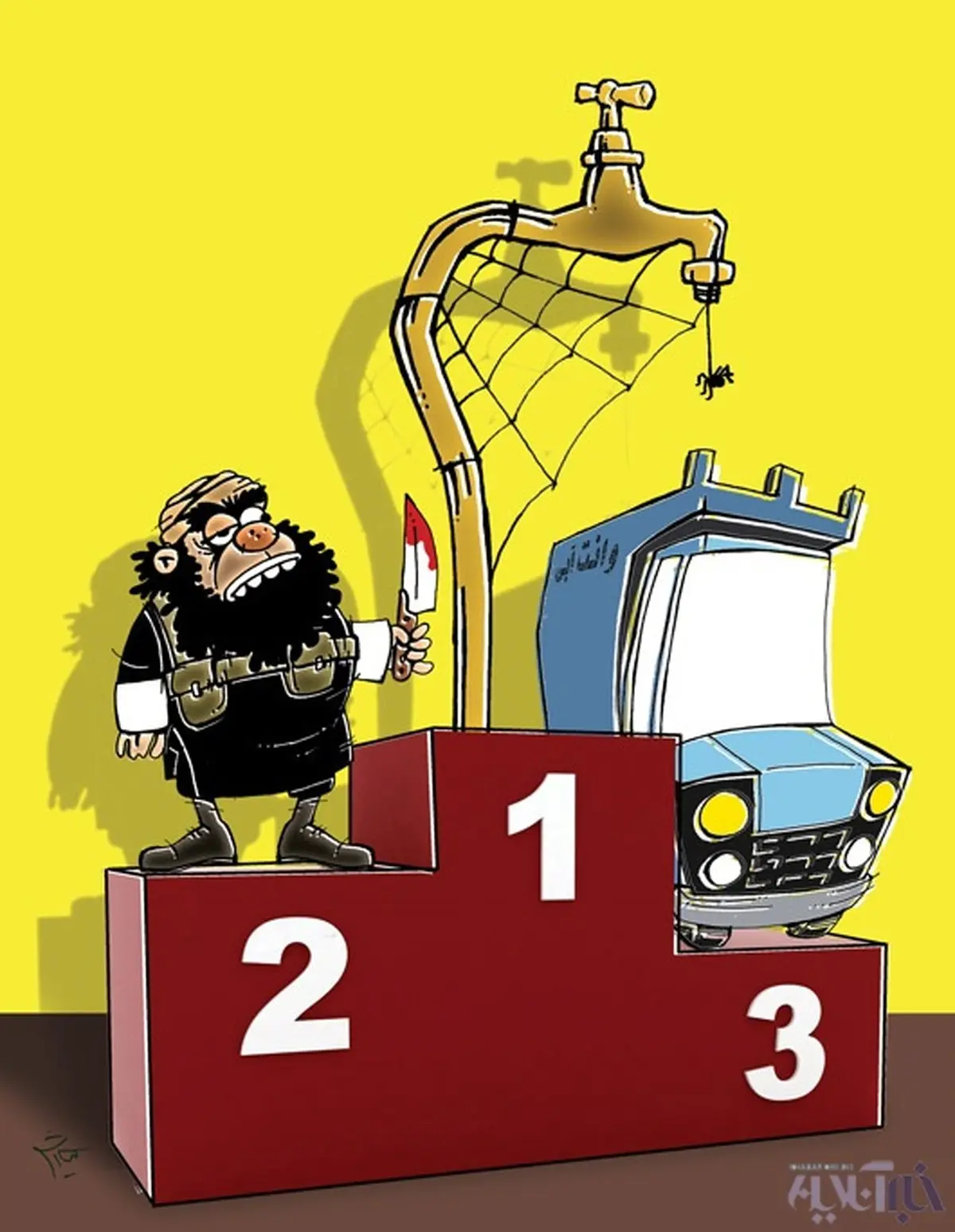 داعش دوم شد نیسان آبی سوم!/کاریکاتور