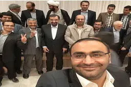 سلفی فرزند شهید همت با سردار جعفری و محسن رضایی/عکس