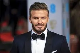 بکام روی فرش قرمز حضور یافت+عکس