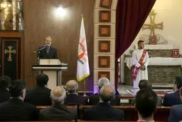 تصویر/ لاریجانی در کلیسای ننه مریم ارومیه