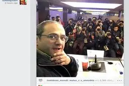 سلفی زیبای رامبد جوان با خبرنگاران/عکس