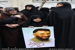 الهام چرخنده در مراسم تشیع پیکر سلحشور/ عکس