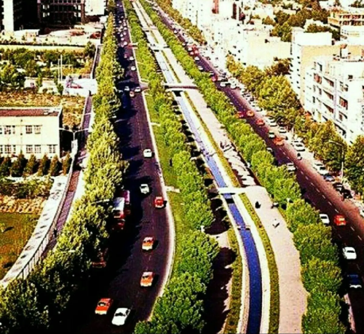 تصویری قدیمی و زیبا از بلوار کشاورز