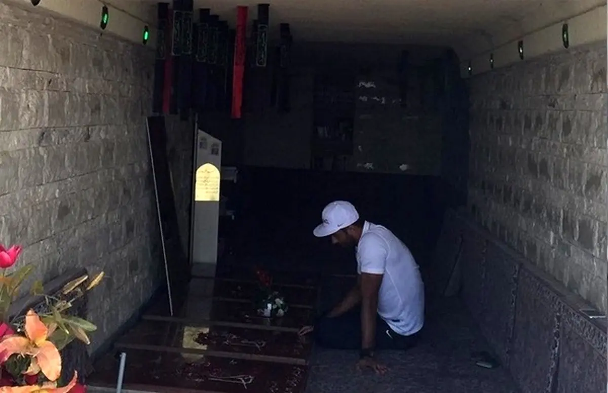 سوشا مکانی در کهف الشهدا / عکس