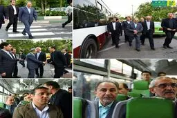 اتوبوس‌سواری شهردار تهران یک روز پس از ابقا/عکس