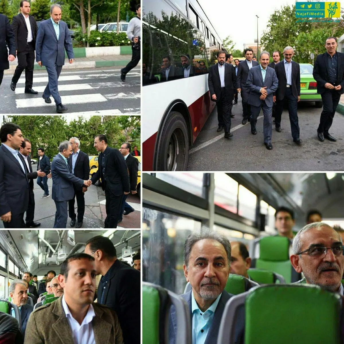 اتوبوس‌سواری شهردار تهران یک روز پس از ابقا/عکس