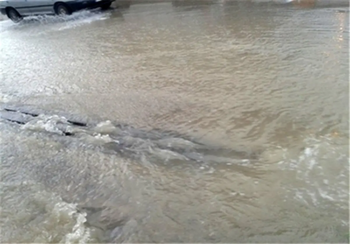 آبگرفتگی معابر در پی بارش‌ باران در باشت/ تصاویر