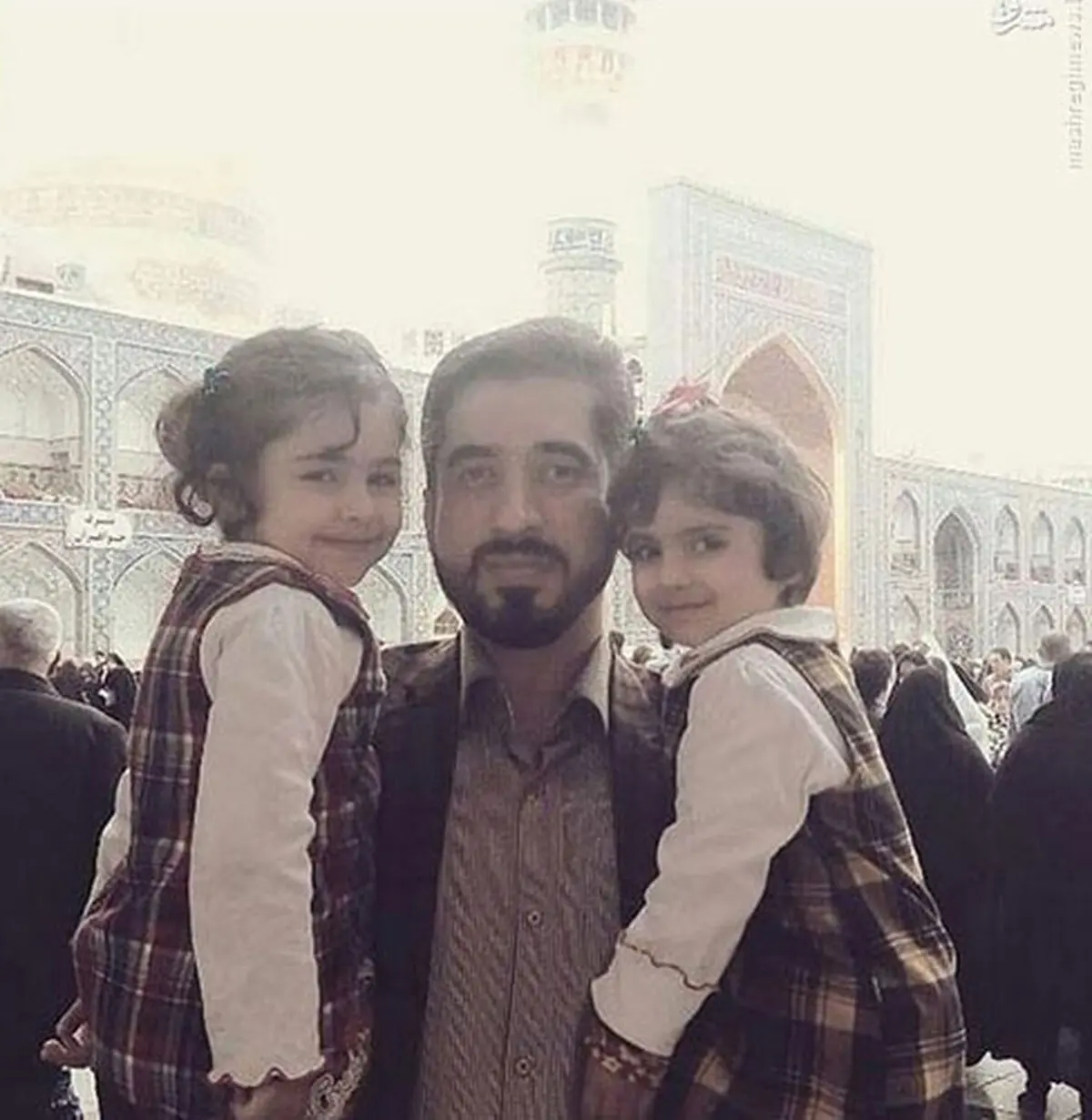 قربانی حادثه منا و 2 دختر خردسالش/عکس